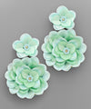Double Flower Sequin Earring