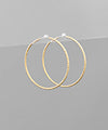 40mm Textured Brass Hoops