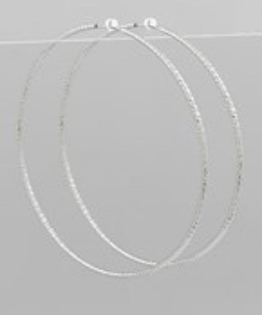 70mm Textured Brass Hoops