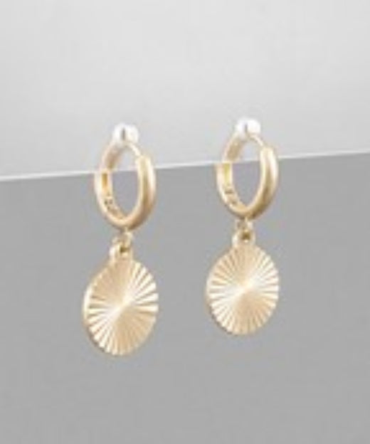 Brass Texture Disk Hoops