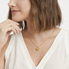 Julie Vos, Fleur-de-Lis Solitaire Iridescent Crystal Clear Reversible Necklace