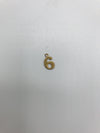 Number Charm - Vintage Gold Numerals (0-9)