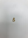 Number Charm - Vintage Gold Numerals (0-9)