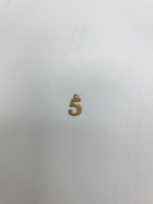 Number Charm - Vintage Gold Numerals (0-9)