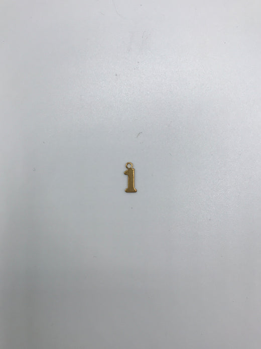 Number Charm - Vintage Gold Numerals (0-9)