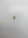 Number Charm - Vintage Gold Numerals (0-9)