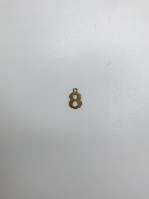 Number Charm - Vintage Gold Numerals (0-9)