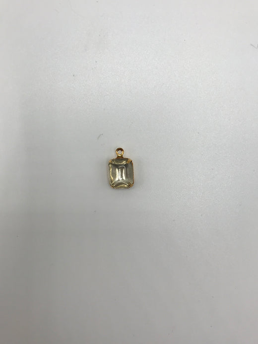 Faceted Glass Rectangle Stone