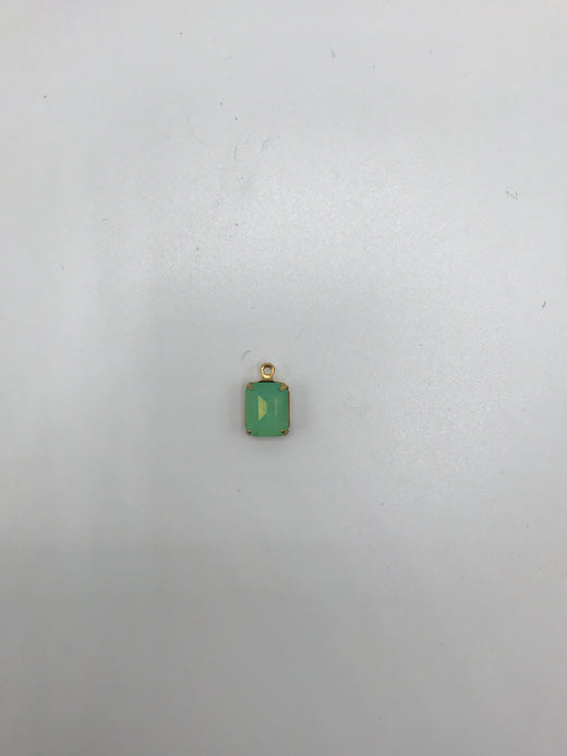 Faceted Glass Rectangle Stone