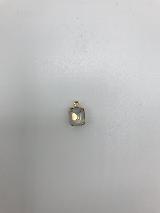 Faceted Glass Rectangle Stone