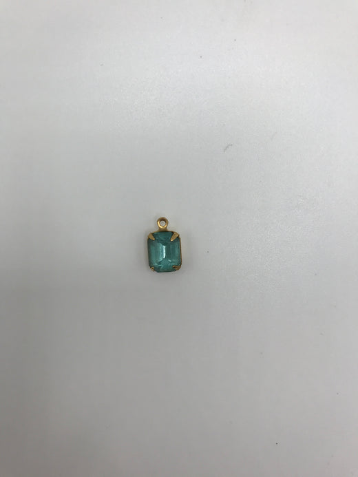 Faceted Glass Rectangle Stone