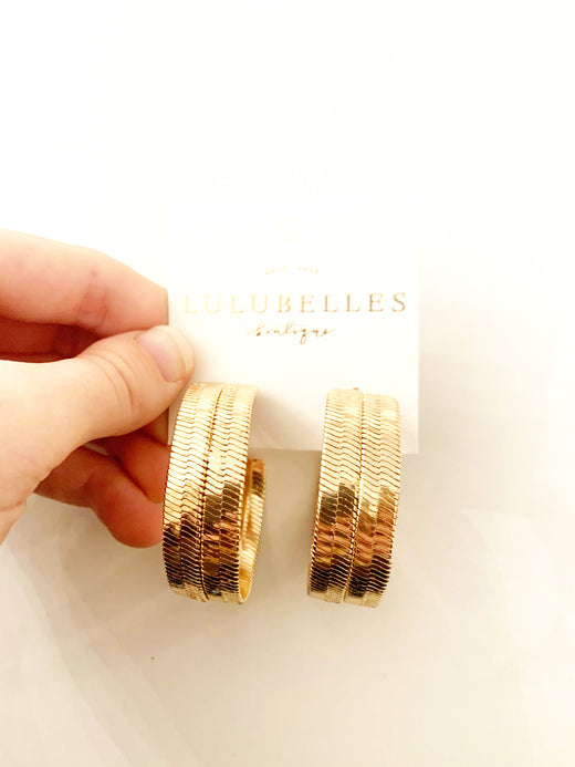 Herringbone Hoops