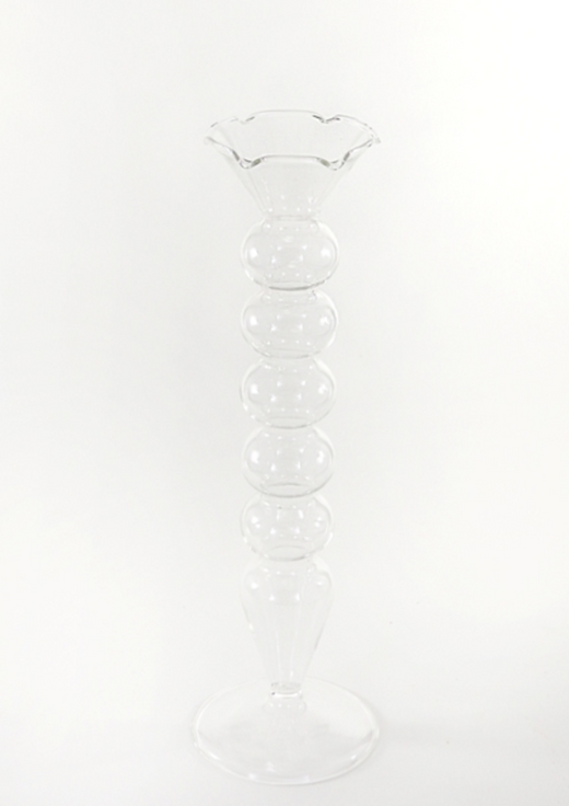 Stacked Bubbles Candle Stick-Clear