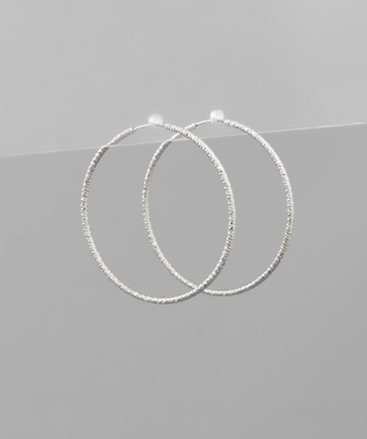 40mm Textured Brass Hoops
