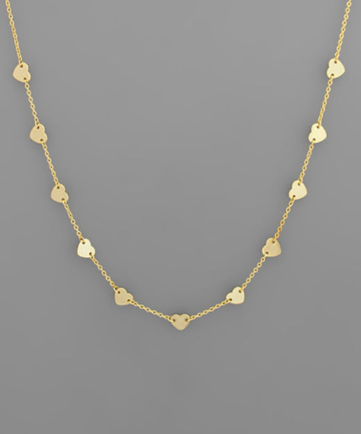 Heart Charm Gold Necklace