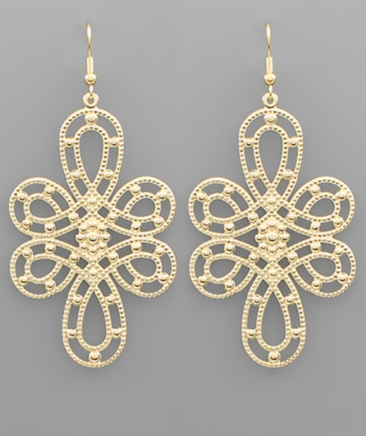 Brass Geometric Shape Earrings