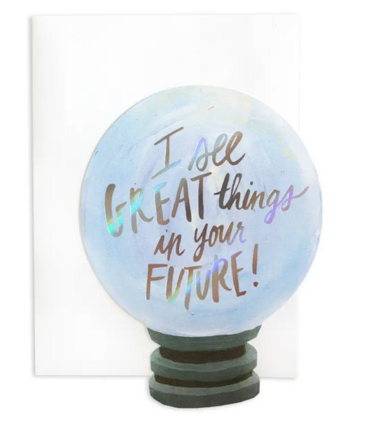 Crystal Ball Die-Cut & Foil Stamped Greeting Card