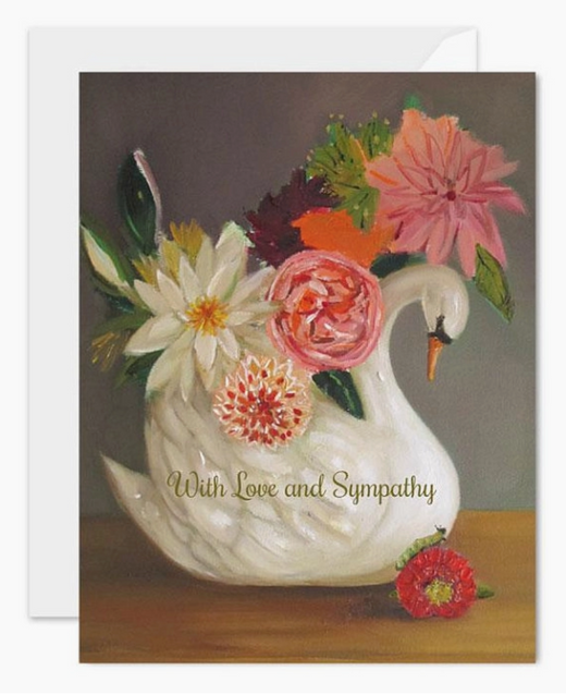 Love And Sympathy Swan Card