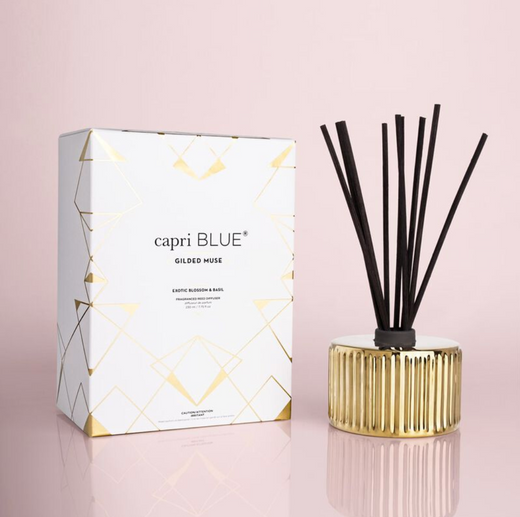Exotic Blossom & Basil Gilded Reed Diffuser, 7.75 fl oz