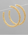 Carved Metal Beaded Hoops