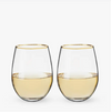 Gilded Stemless Wine Glass