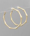Gold Reed Hoops