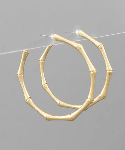 Gold Reed Hoops