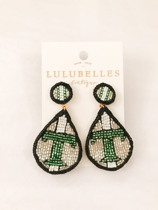 Trinity Hand Beaded Earrings