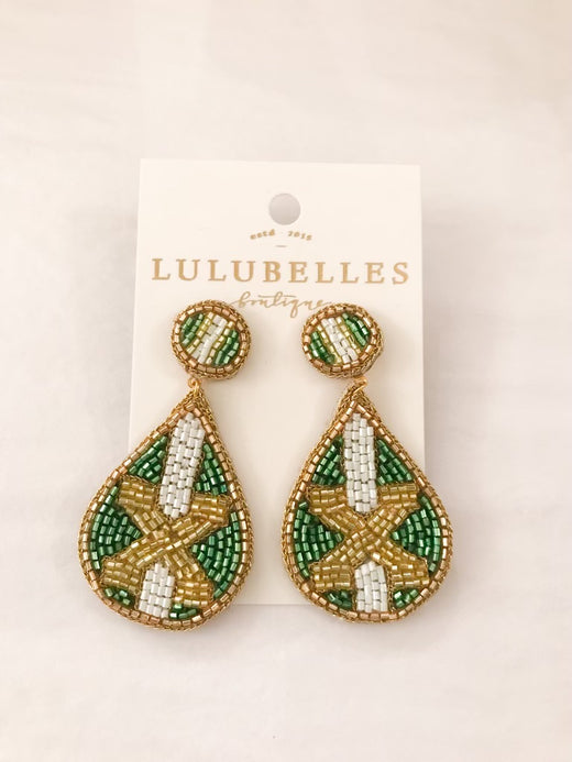 St. X Hand Beaded Earrings