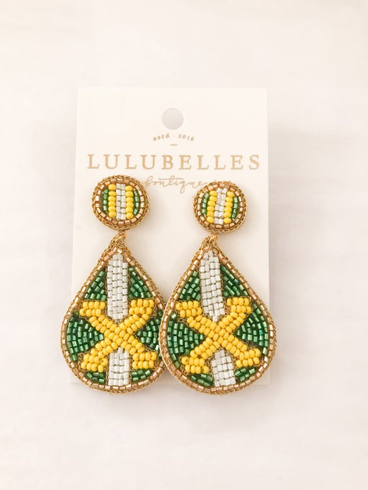 St. X Hand Beaded Earrings