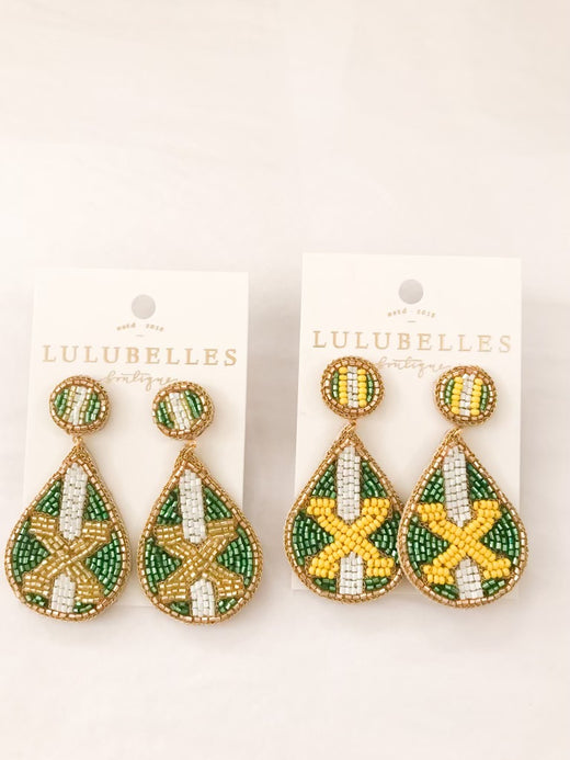 St. X Hand Beaded Earrings