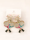 Double Tennis Racket Earrings