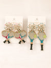 Double Tennis Racket Earrings
