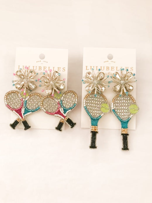 Double Tennis Racket Earrings
