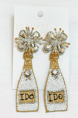 Champagne I Do Boozy Earrings