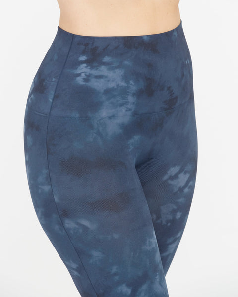 Spanx Look At Me Now EcoCare Seamless Deep Blue Tie Dye Leggings XS New w/  tags! - $71 New With Tags - From Krystle