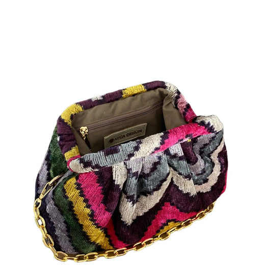 Silk Velvet Ikat Soft Clutch
