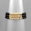 Set of 3 Rubber Disc Bracelets