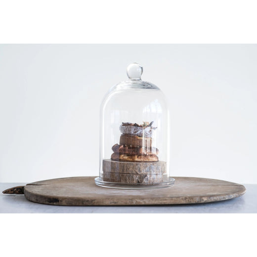 Glass Cloche with Plate