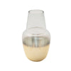 Glass Vase w/ Metallic Gold Finish
