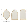 Metal Framed Wall Mirror, 3 Styles, Brass Finish