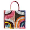 Silk Velvet Ikat Large Tote Bag