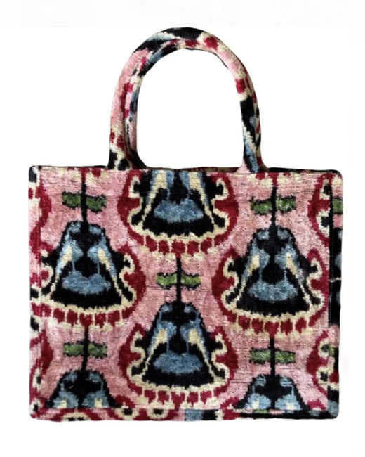 Silk Velvet Ikat Large Tote Bag