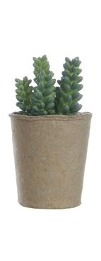 Faux Succulent in Paper Pot