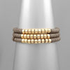 Set of 3 Rubber Disc Bracelets