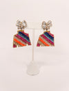 Derby Jockey Silks Stained Glass Earring