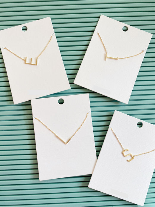 Initial Pendent Necklace - Small Letter 1/2"