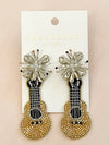 Cowgirl Boot Hand Beaded Earrings