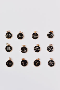 Charm Bar - Black Zodiac Charm (6 Styles)