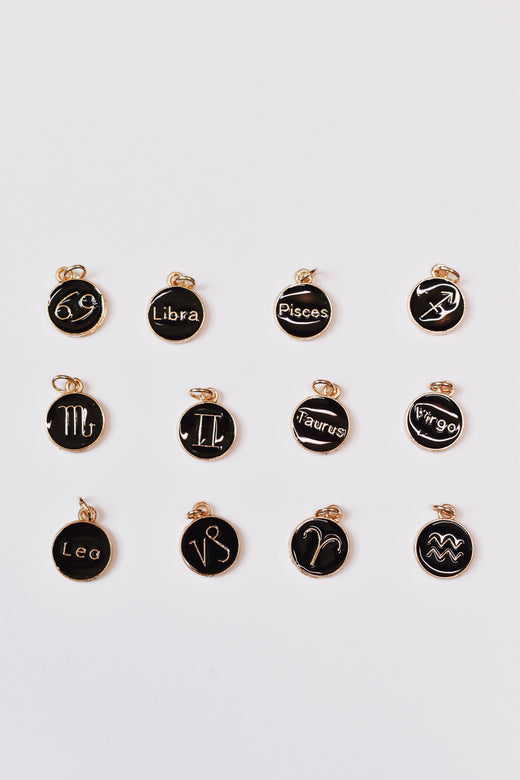 Zodiac Charm - Black Zodiac Charm